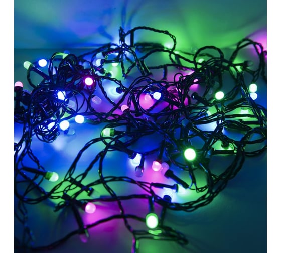 Светодиодная гирлянда FunRay Минишарики SE-MINI-110M, 10м, 100LED, 6 цветов, шнур 0.7м, 2589