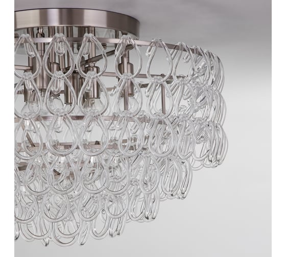 Потолочный светильник Bogate's с фактурным стеклом Cappio 380/8 никель a068800