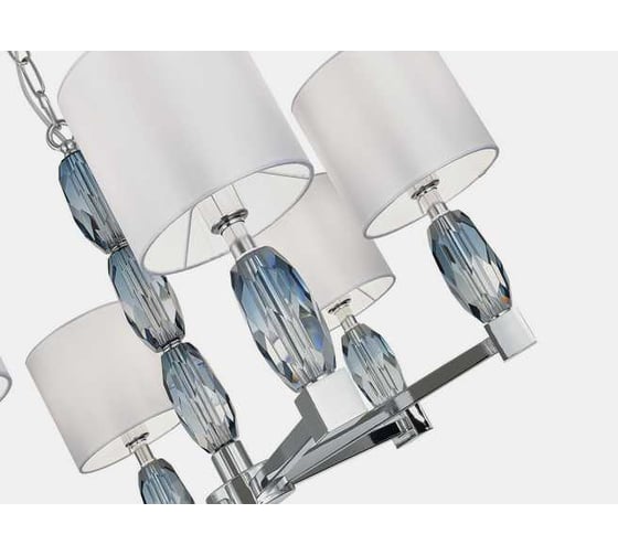 Люстра подвесная ST LUCE Хром, Голубой/Белый E14 6*40W SL1759.103.06