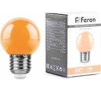 Светодиодная лампа FERON LB-37 Шарик E27 1W оранжевый 38124