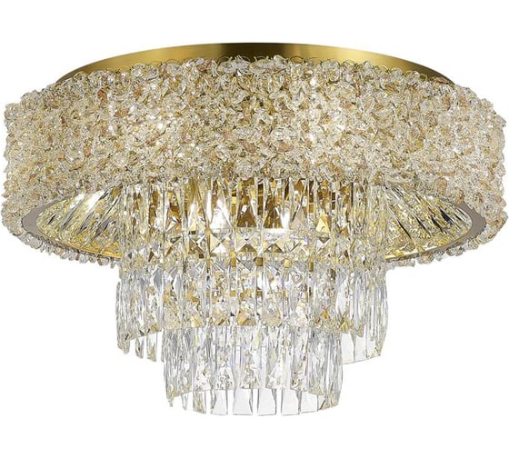 Светильник потолочный ST LUCE Латунь/Прозрачный, Янтарный E14 10*60W SL1637.302.10
