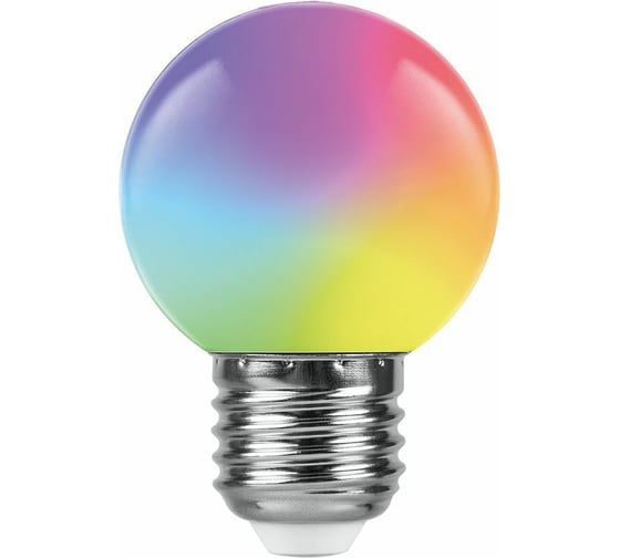 Светодиодная лампа FERON для белт лайта LB-371 Шар матовый E27 3W RGB 38115