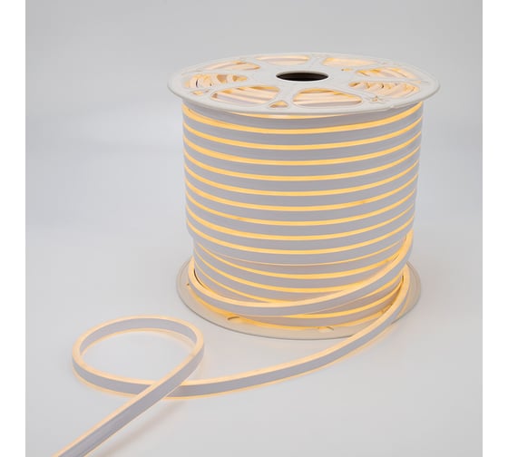 Гибкий неон NEON-NIGHT SMD 8x16мм, двухсторонний, 24В, теплый белый, 120 LED/м, 50м 131-116