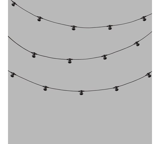 Гирлянда NEON-NIGHT Belt-Light 2 жилы, 50м, шаг 40см, 125 патронов E27, IP65, черный 331-241