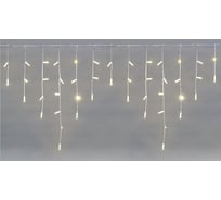 Светодиодная гирлянда Neon-Night Бахрома (Айсикл), 2,4x0,6 м, 88 LED теплый белый, белый ПВХ, IP65, эффект мерцания, 230В (нужен блок 303-500-1) 255-038