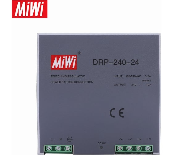 Блок питания MIWI на DIN-рейку DRP-240-24