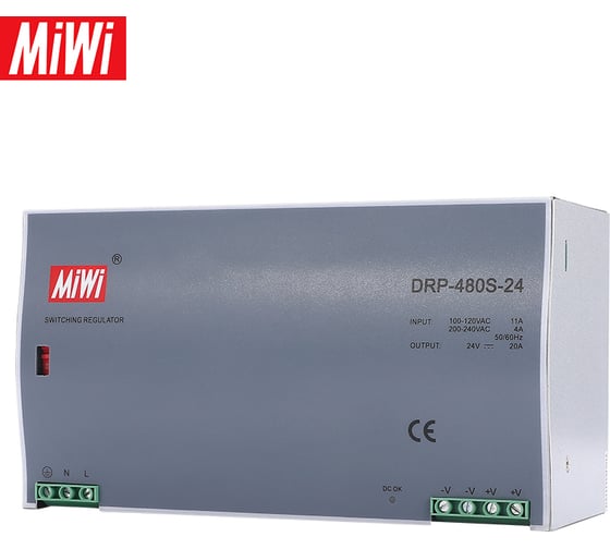 Блок питания MIWI на DIN-рейку DRP-480-24