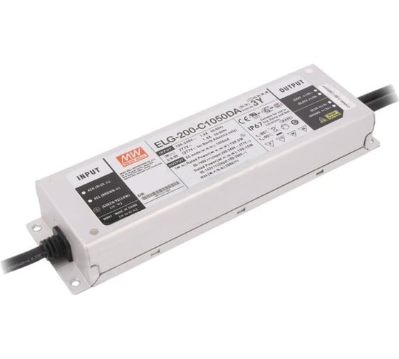 LED-драйвер Mean Well AC-DC ELG-200-C1050DA-3Y 199.5Вт Т02614273