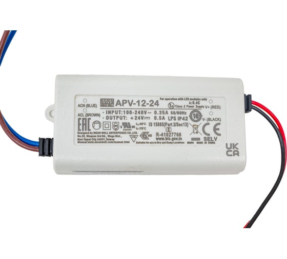 LED-драйвер Mean Well AC-DC APV-12-24 12Вт Т00315862