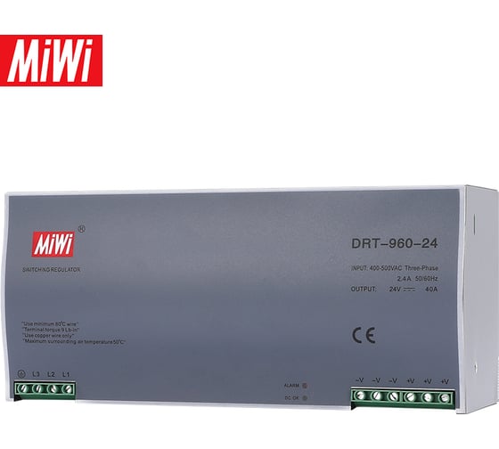 Блок питания MIWI на DIN-рейку DRT-960-24