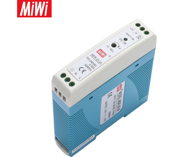 Блок питания MIWI на DIN-рейку MDR-20-24