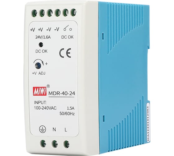 Блок питания MIWI на DIN-рейку MDR-40-12