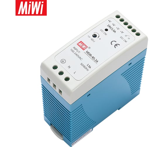 Блок питания MIWI на DIN-рейку MDR-40-24