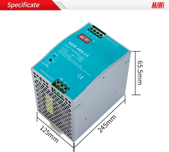 Блок питания MIWI на DIN-рейку NDR-480-24