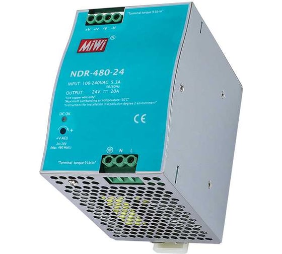 Блок питания MIWI на DIN-рейку NDR-480-24