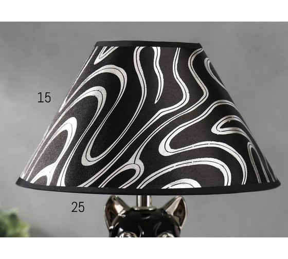 Настольная лампа RISALUX 16279/1BK+CR Е14 40Вт черно-хромовый 25х25х34 см 5354721