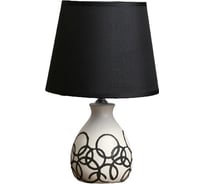 Настольная лампа RISALUX "Кольца" 1х40Вт E14 белый 17х17х28 см. 4295764