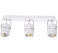 Светильник накладной поворотный truEnergy спот под лампы 3xGU10 круг белый металл 21357