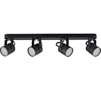 Светильник накладной поворотный truEnergy спот под лампы 4xGU10 круг черный металл 21358