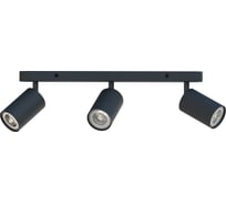 Светильник накладной поворотный truEnergy под лампы 3xGU10 круг черный металл 21362