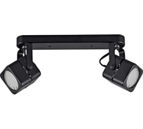 Светильник накладной двойной поворотный truEnergy спот под лампы 2xGU10 квадрат черный металл 21355