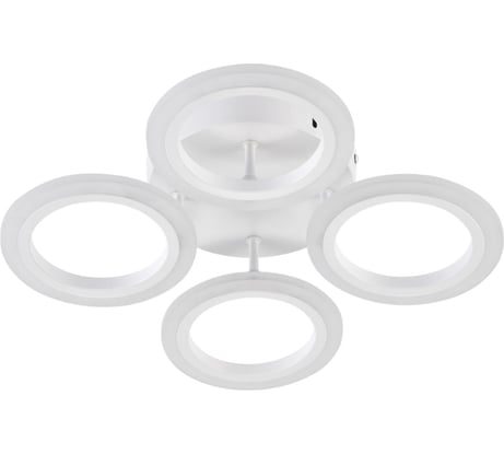 Люстра потолочная светодиодная диммируемая RITTER ROLO, 470x470x75м, 114Вт, 2700K/4200K/6400K, 23м, белый 52200 7