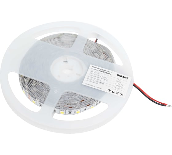 Светодиодная лента Gigant 5м, IP20, 1200Лм, SMD5050, 6500К G-HT24V-12W-6500K