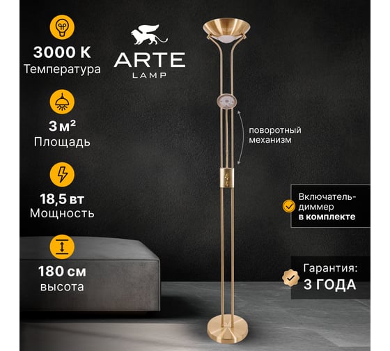 Торшер ARTE LAMP DUETTO A4329PN-2PB