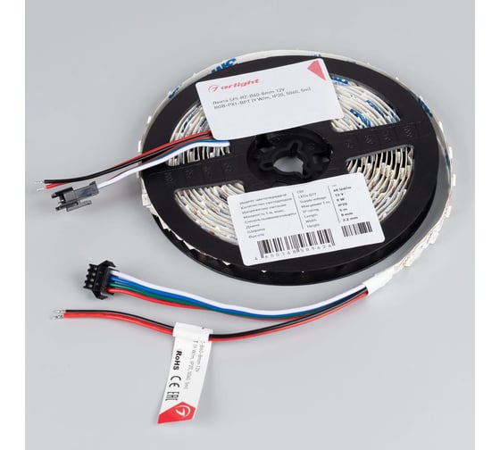Светодиодная лента Arlight SPI-RZ-B60-8mm 12V RGB-PX1-BPT 5м 047382