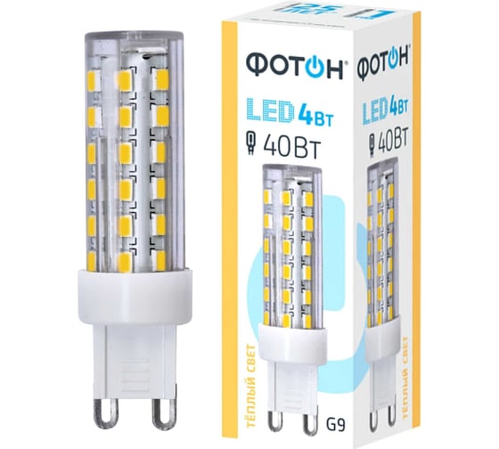 Светодиодная лампа ФОТОН LED JCD 4W G9 3000K 23985 16646336