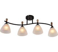 Потолочная люстра ReLuce 01589-3.3-04B BK+WOOD