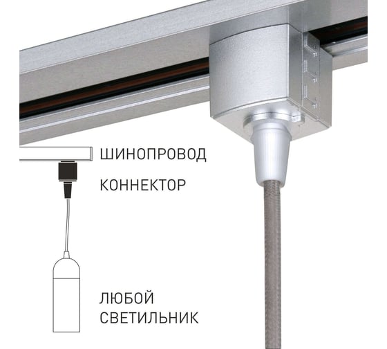 Коннектор для однофазного шинопровода Elektrostandard TRLM-1-CH серебро a051729