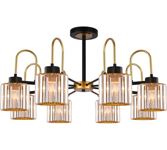 Потолочная люстра ILLUMICO IL1305-8CPA-29 BK GD 1