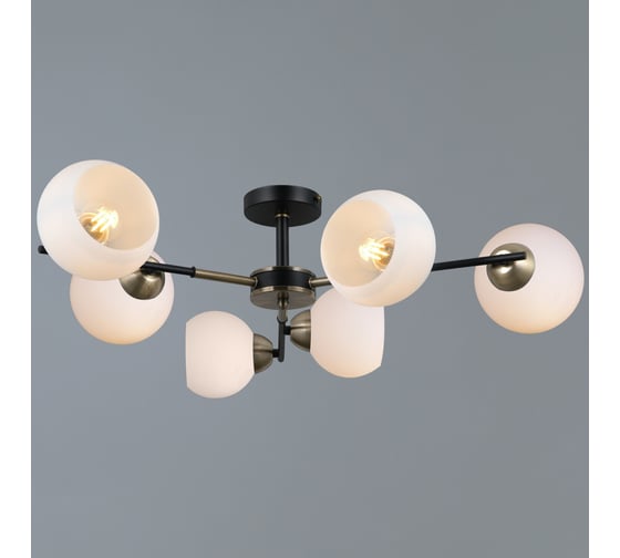 Потолочная люстра ILLUMICO IL0469-6CSQ-24 BK AB LIBRA 1
