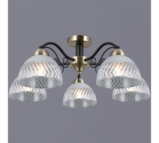 Потолочная люстра ILLUMICO IL0435-5CSQ-24 BK AB SPICA 1