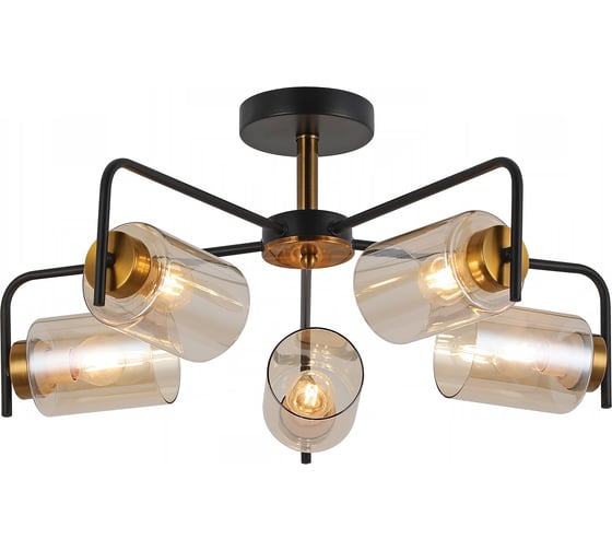 Потолочная люстра ILLUMICO IL8248-5COU-79 BK GD 1