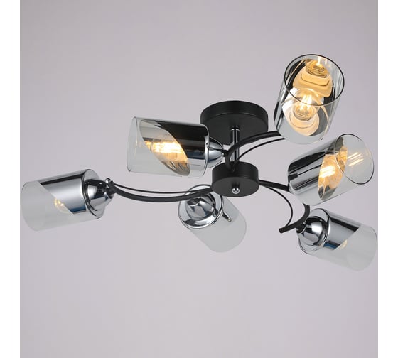 Потолочная люстра ILLUMICO IL8208-6COU-79 BK CR Iola 1