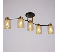 Потолочная люстра ILLUMICO IL6111-5COU-79 BK GD Qui