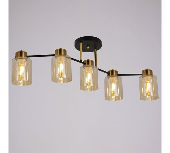 Потолочная люстра ILLUMICO IL6111-5COU-79 BK GD Qui 1