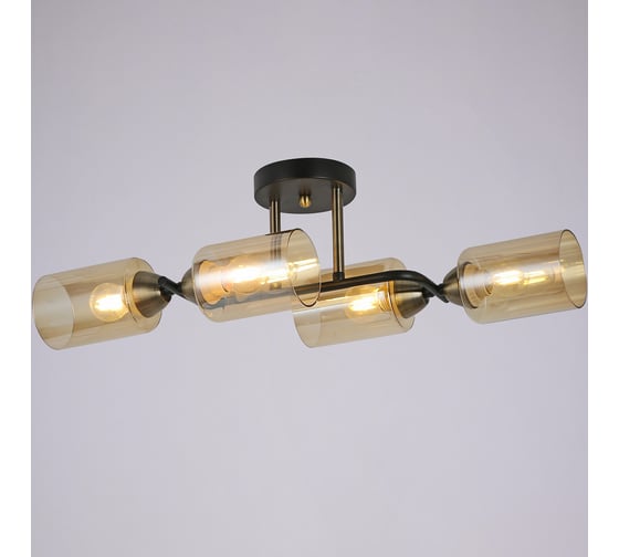 Потолочная люстра ILLUMICO IL8148-4COU-79 BK BR Bice 1