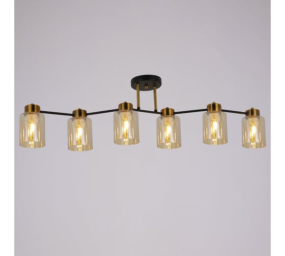Потолочная люстра ILLUMICO IL6111-6COU-79 BK GD Qui 1