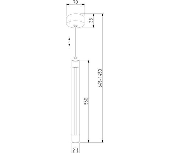 Подвесной светильник Eurosvet, 50189, 1 LED, матовое золото a048077