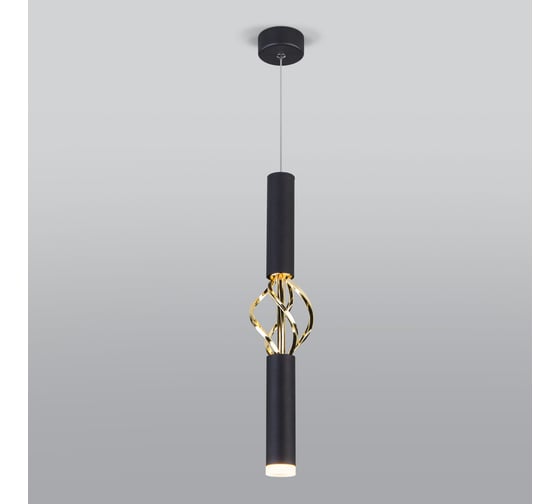 Подвесной светильник Eurosvet, 50191, 1 LED, черный/золото a049107