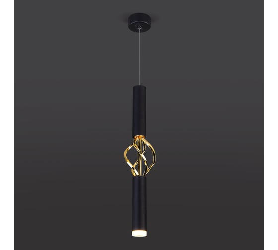 Подвесной светильник Eurosvet, 50191, 1 LED, черный/золото a049107