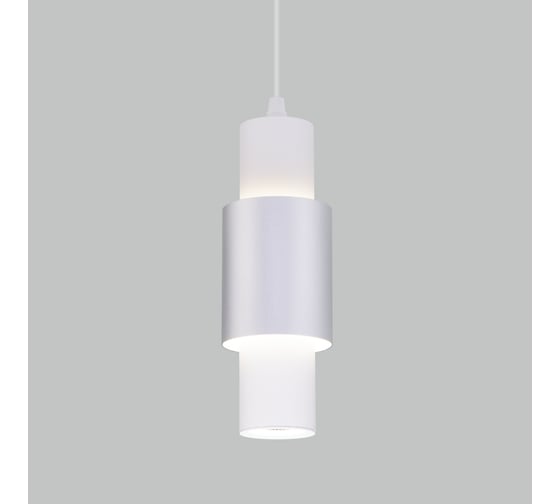 Подвесной светильник Eurosvet, 50204, 1 LED, белый/матовое серебро a051716