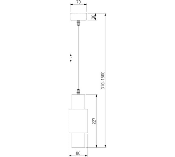 Подвесной светильник Eurosvet, 50204, 1 LED, черный/матовое золото a051714