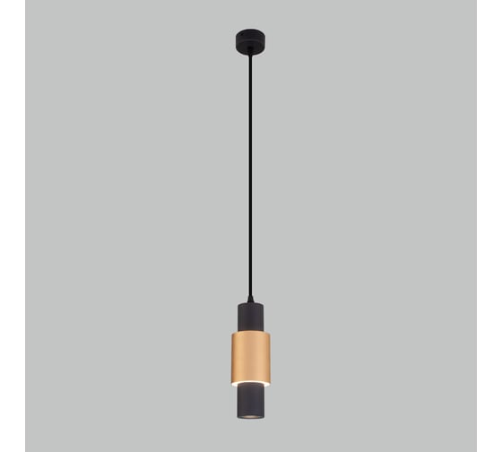 Подвесной светильник Eurosvet, 50204, 1 LED, черный/матовое золото a051714
