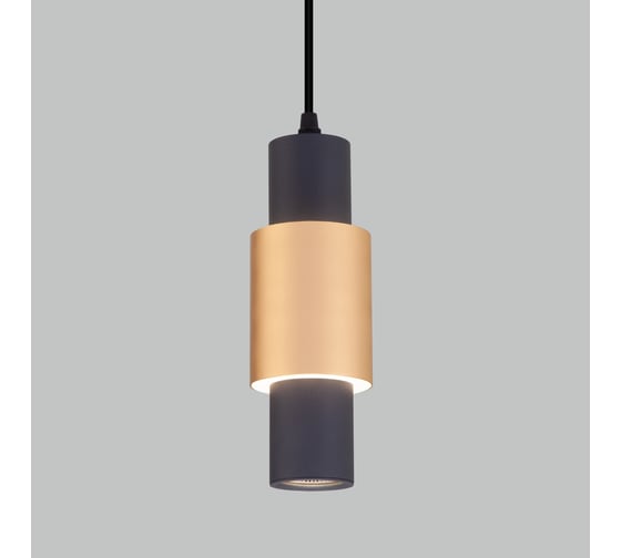 Подвесной светильник Eurosvet, 50204, 1 LED, черный/матовое золото a051714