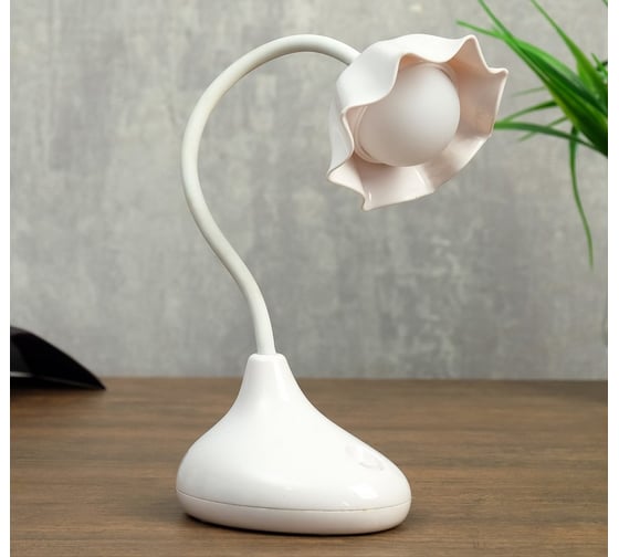 Настольная лампа RISALUX 23770/1 LED 4Вт USB АКБ белый 9х10х36 см 4734795