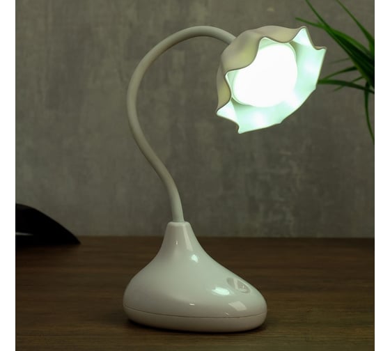 Настольная лампа RISALUX 23770/1 LED 4Вт USB АКБ белый 9х10х36 см 4734795